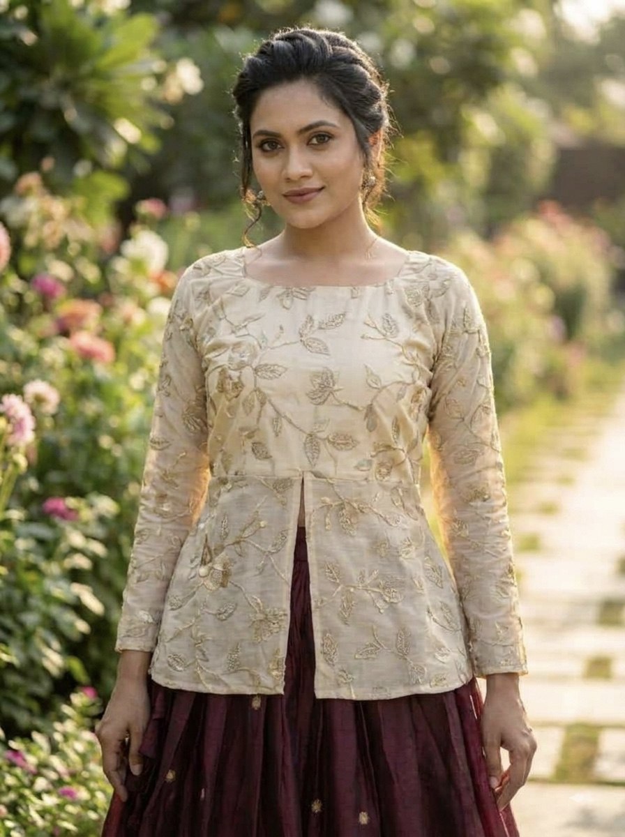 Trending Designer Lehenga with Full Sleeve Embroidered Blouse
