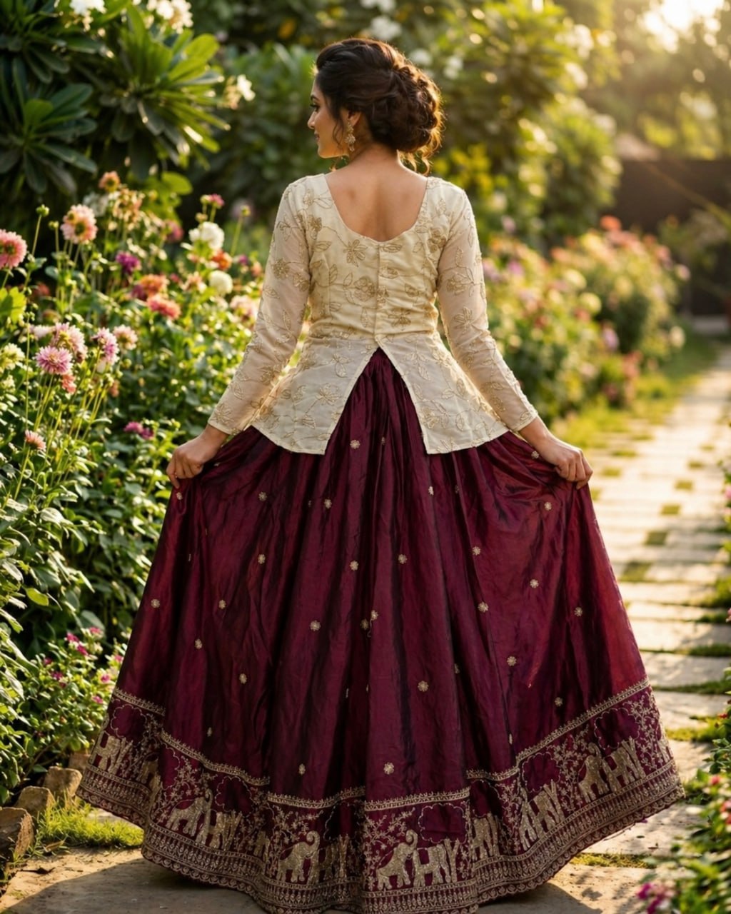 Trending Designer Lehenga with Full Sleeve Embroidered Blouse