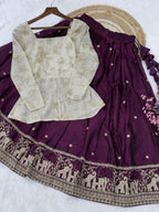 Trending Designer Lehenga with Full Sleeve Embroidered Blouse
