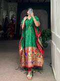 Vaidehi Jacquard Paithani Zari Weaving Kaftan