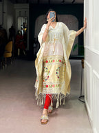 Vaidehi Jacquard Paithani Zari Weaving Kaftan