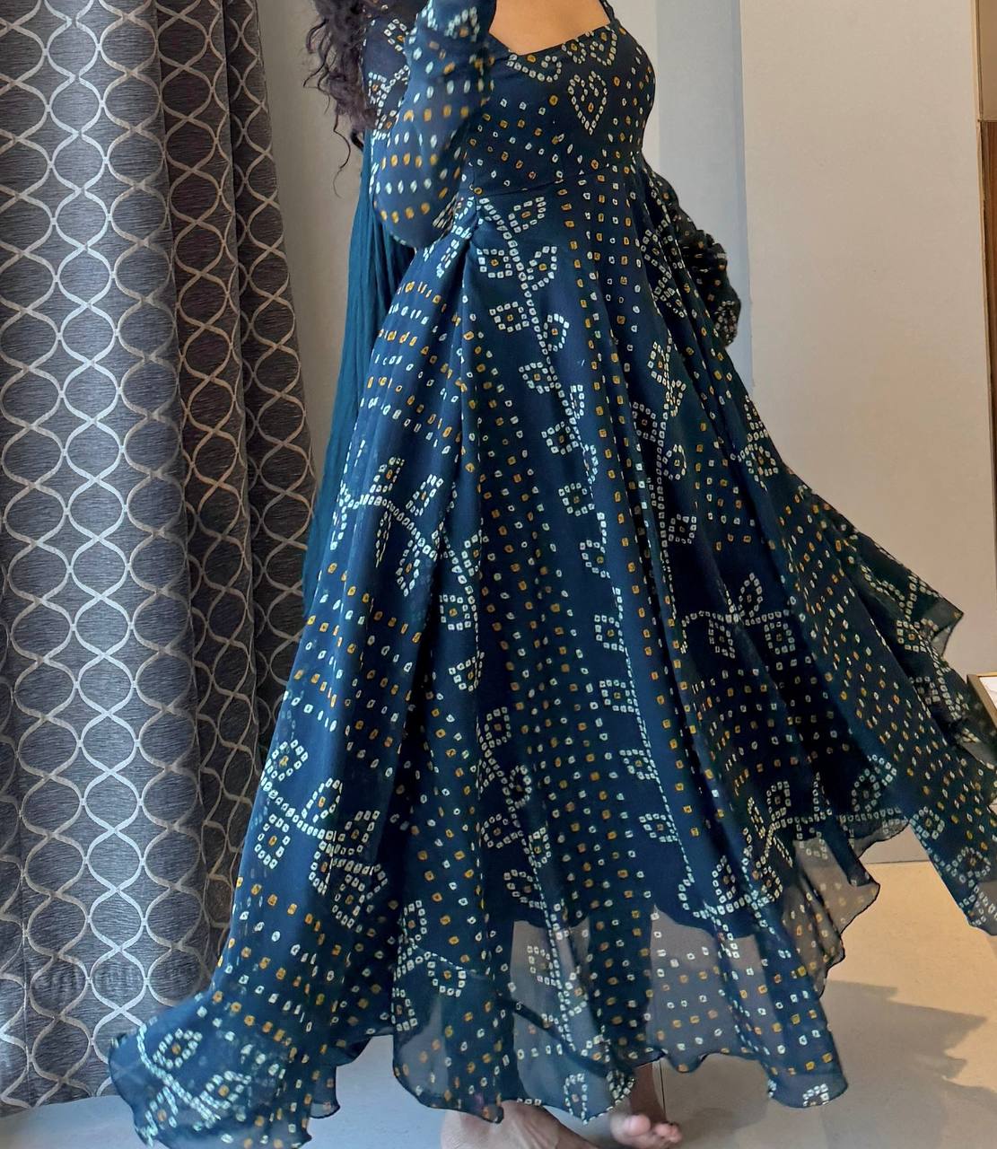 Ruhani Designer Faux Georgette Digital Printed Anarkali Suit Set with Heavy Embroidered Dupatta