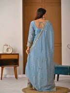 Aarna Zivah Heavy Chinon Silk 5MM Sequence Embroidered Sharara Suit Set with Dupatta