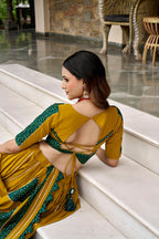 Saibo Rayon Ajrakh Printed Designer Lehenga Choli With Gotta Patti & Mirror Lace Work