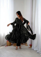 Heavy Handwork Mal Chanderi Gown Outfi