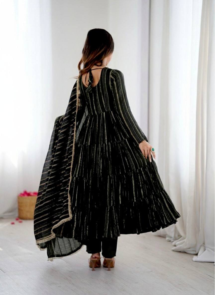 Heavy Handwork Mal Chanderi Gown Outfi