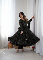 Heavy Handwork Mal Chanderi Gown Outfi
