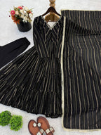 Heavy Handwork Mal Chanderi Gown Outfi