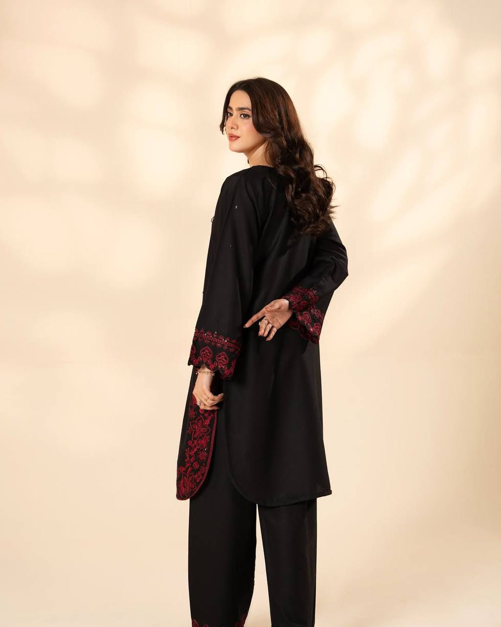 Luxury French Crepe Embroidered Co-ord Set for Women