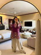 Designer French Crepe Salwar Suit with Front & Back Embroidery
