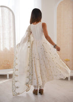 Mahveen Noor Premium Sleeveless Anarkali Gown with Chanderi Silk Dupatta