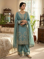 Premium Party Wear Embroidered Palazzo Set