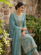 Premium Party Wear Embroidered Palazzo Set