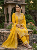 Designer Embroidery Sequence Work Palazzo Set