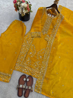 Designer Embroidery Sequence Work Palazzo Set