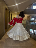 Mehr Heavy Chinon Silk Embroidered Anarkali Suit Set with Sequin Work Dupatta