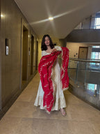 Mehr Heavy Chinon Silk Embroidered Anarkali Suit Set with Sequin Work Dupatta