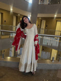 Mehr Heavy Chinon Silk Embroidered Anarkali Suit Set with Sequin Work Dupatta