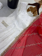 Mehr Heavy Chinon Silk Embroidered Anarkali Suit Set with Sequin Work Dupatta