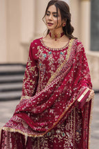 Luxury Palazzo Ensemble with 3mm Embroidery Sequence & Beads Work