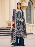Luxury Palazzo Ensemble with 3mm Embroidery Sequence & Beads Work