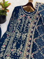 Luxury Palazzo Ensemble with 3mm Embroidery Sequence & Beads Work