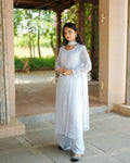 Noorika Georgette Chikankari Embroidered Top Palazzo Set with Matching Dupatta