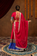 Rang Kasturi Designer Rayon Cotton Embroidered Lehenga Choli with Real Mirror Work & Pearl Moti Faux Georgette Dupatta