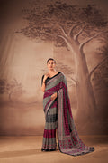 Aarini Poly Mal Cotton Printed Saree with Stitched Blouse