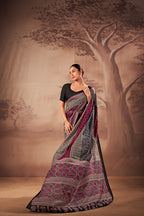 Aarini Poly Mal Cotton Printed Saree with Stitched Blouse