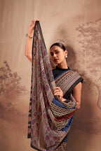 Aarini Poly Mal Cotton Printed Saree with Stitched Blouse