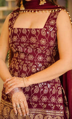 Elegant Faux Georgette Palazzo Set with Fancy Border Dupatta
