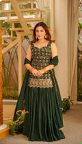 Elegant Faux Georgette Palazzo Set with Fancy Border Dupatta