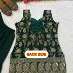 Elegant Faux Georgette Palazzo Set with Fancy Border Dupatta