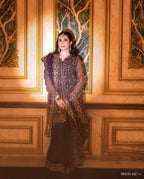 Myesha Heavy Chinon Silk 5mm Sequins & Zari Embroidered Kurti with Palazzo & Soft Net Dupatta