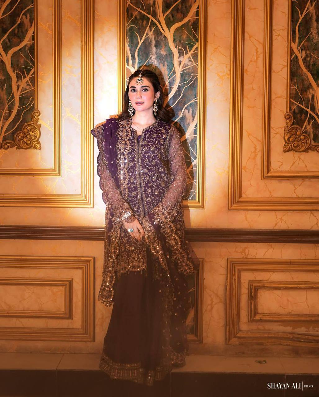 Myesha Heavy Chinon Silk 5mm Sequins & Zari Embroidered Kurti with Palazzo & Soft Net Dupatta