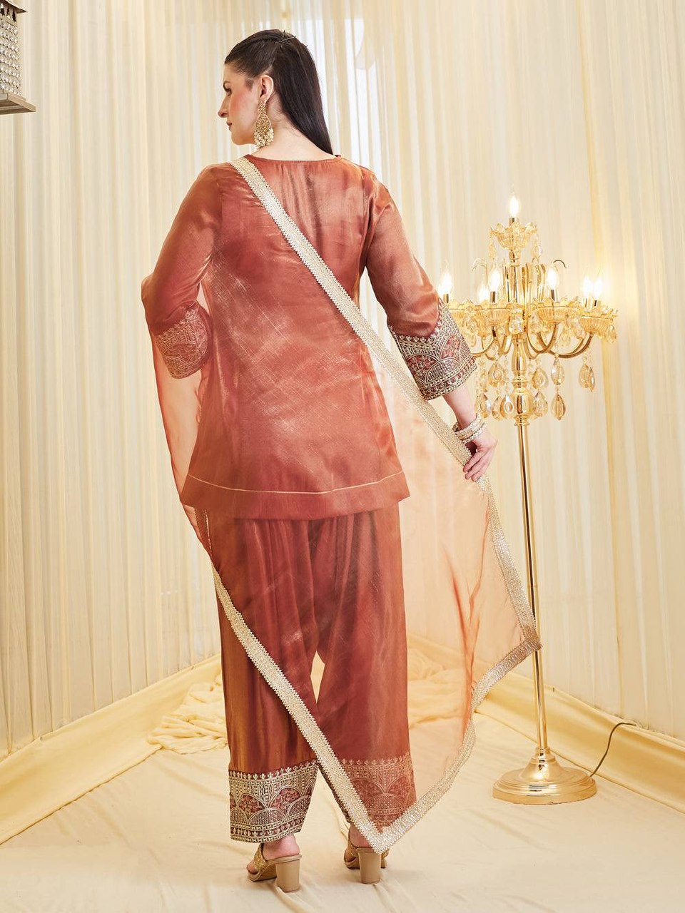 Premium Party Wear Outfit with Designer Lace Border Dupatta