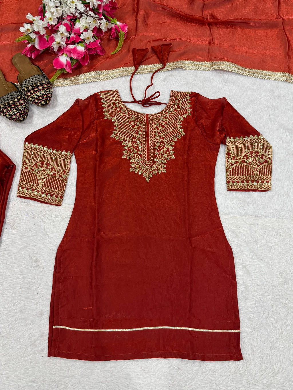 Premium Party Wear Outfit with Designer Lace Border Dupatta