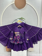 Raahi Navratri Pure Cotton Handwork Lehenga Choli with 9 Meter Flair, Designer Koti, Latkan & Ribbon Lace