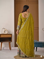 Aarna Zivah Heavy Chinon Silk 5MM Sequence Embroidered Sharara Suit Set with Dupatta
