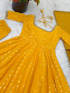 Festive Wear Mirror Embroidered Anarkali Suit for Women