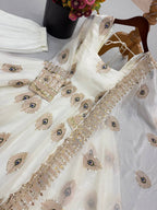 Virellia Designer Fendy Silk Heavy Sequin Embroidered Gown with Matching Dupatta