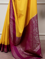 Meher Mysore Crepe Zari Weaving Saree with stitched Blouse