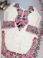 Designer Heavy Georgette Farshi Suit with Thread Embroidery Work