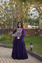 Rangrez Mirror Work Gota Patti Designer Navratri Gown