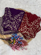 Designer Faux Blooming Anarkali Gown with Embroidered Dupatta