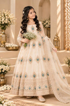 Aaradhya Fendy Silk Sequins Embroidered Mother Daughter Matching Gown Set with Pant & Dupatta