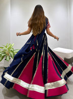 Designer Rayon Mirror Work Lehenga Choli with 6 Meter Flair and Gotta Patti Georgette Dupatta
