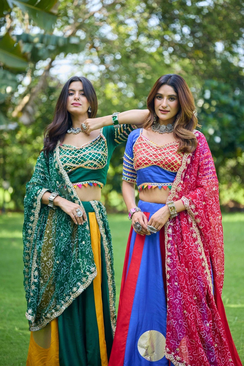 Sitara Pure Cotton Designer Lehenga Choli With 6 Meter Flair & Sequin Coding Work Bandhej Dupatta