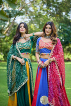 Sitara Pure Cotton Designer Lehenga Choli With 6 Meter Flair & Sequin Coding Work Bandhej Dupatta